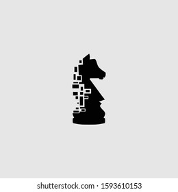 chess logo design stock and illustration