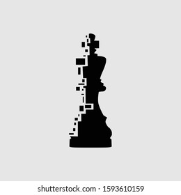 chess logo design stock and illustration