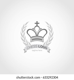 Chess Logo Design Template. Vector Illustration