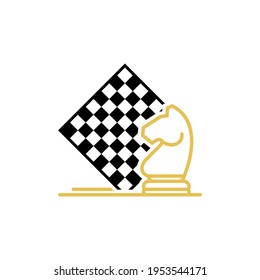 Chess logo design vector illustration, Creative Chess logo design concept template, symbols icons