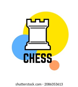 Chess Logo Design Vector Template. Chess Piece Icon for Stickers.