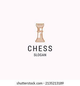 Chess logo icon design template vector illustration