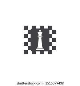 Chess logo icon ilustration vector template