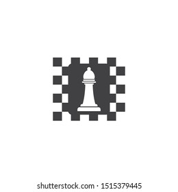 Chess logo icon ilustration vector template