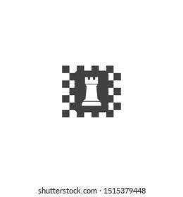 Chess logo icon ilustration vector template