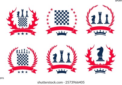 Chess logo. Isolated Chess on white background