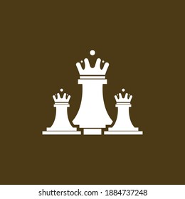 Chess logo template vector icon design