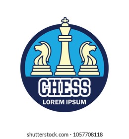 chess logo with text space for your slogan / tag line, vector illustration