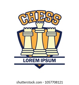 chess logo with text space for your slogan / tag line, vector illustration