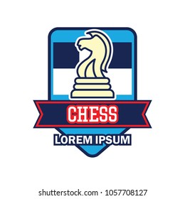 chess logo with text space for your slogan / tag line, vector illustration