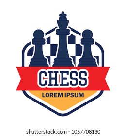 chess logo with text space for your slogan / tag line, vector illustration