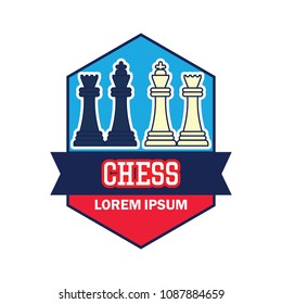 chess logo with text space for your slogan / tag line, vector illustration