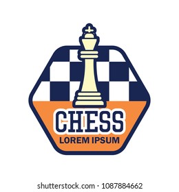 chess logo with text space for your slogan / tag line, vector illustration