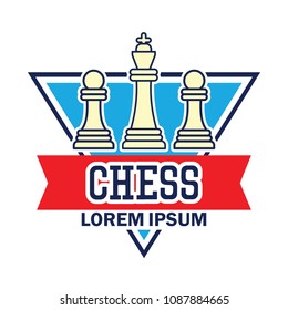 chess logo with text space for your slogan / tag line, vector illustration