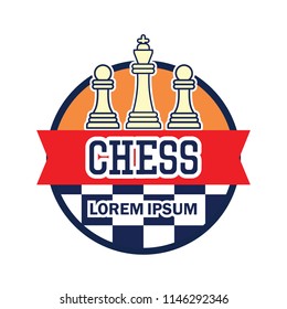 chess logo with text space for your slogan / tag line, vector illustration