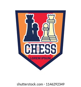 chess logo with text space for your slogan / tag line, vector illustration