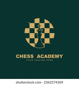 chess logo vector icon illustration design. Logo for tournament, badge, sport