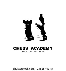 chess logo vector icon illustration design. Logo for tournament, badge, sport