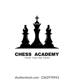 chess logo vector icon illustration design. Logo for tournament, badge, sport