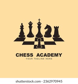 chess logo vector icon illustration design. Logo for tournament, badge, sport