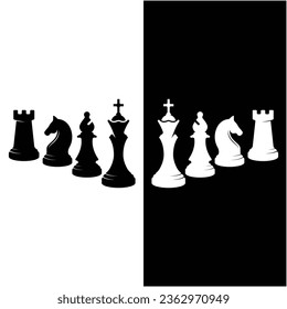 chess logo vector icon illustration design. Logo for tournament, badge, sport