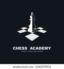 chess logo vector icon illustration design. Logo for tournament, badge, sport