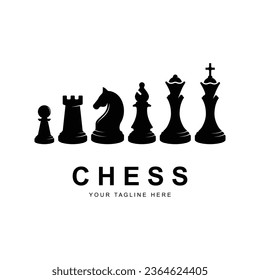 chess logo vector icon illustration design. Logo for tournament, badge, sport