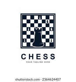 chess logo vector icon illustration design. Logo for tournament, badge, sport