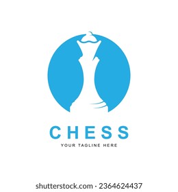 chess logo vector icon illustration design. Logo for tournament, badge, sport