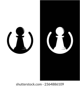 chess logo vector icon illustration design. Logo for tournament, badge, sport