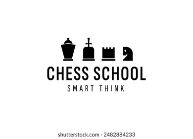 chess logo vector icon illustration