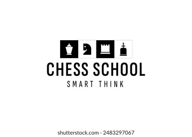chess logo vector icon illustration