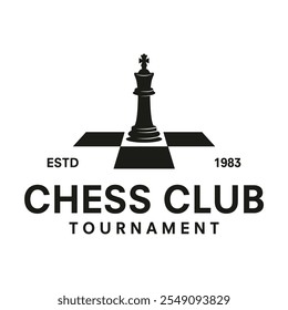 Chess logo vector template illustration design