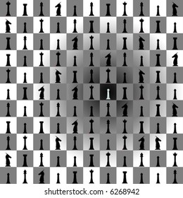 Chess metaphor for being outnumbered or surrounded
