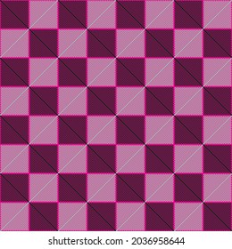 Chess modern look table pink diagonals with black gray squares designer cut