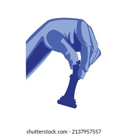 chess move design over white
