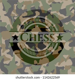 Chess on camouflage texture