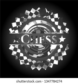 Chess on grey camo pattern