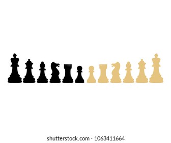 Chess on white background