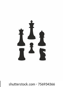 
Chess on a white background