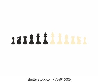 
Chess on a white background