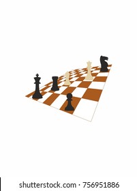 Chess on a white background