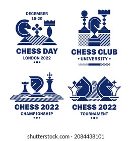 Premium Vector  Logo design chess grand master champion with