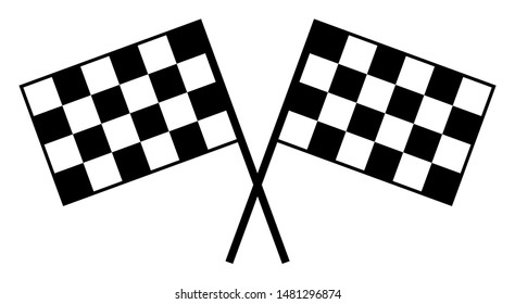 Chess pattern | Racing Flag Vector Illustration Silhouette