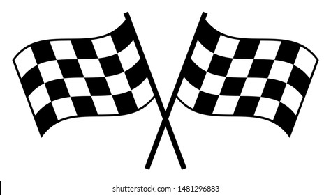 Chess pattern | Racing Flag Vector Illustration Silhouette