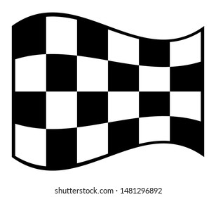 Chess pattern | Racing Flag Vector Illustration Silhouette