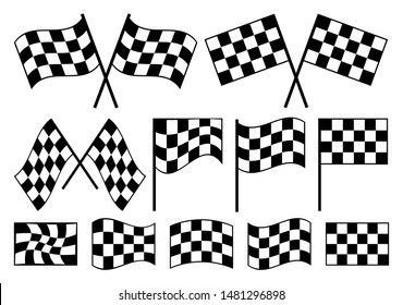 Chess pattern | Racing Flag Vector Illustration Silhouette