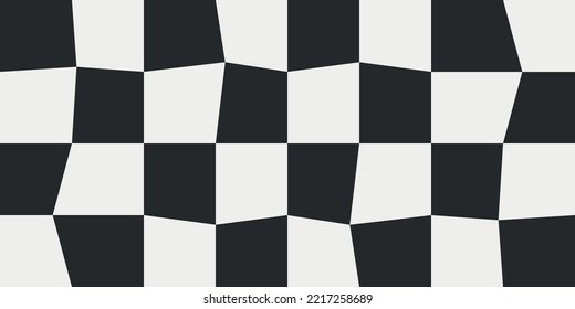 The chess pattern is simple, made of irregular rectangles. It looks like a embossed chessboard.