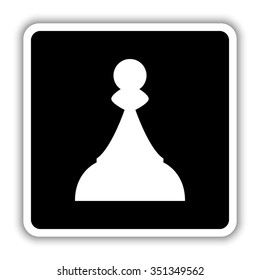 Chess Pawn - black vector icon