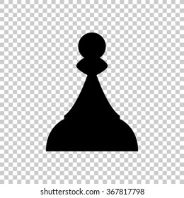 Chess Pawn  - black vector icon